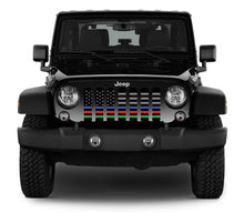 Hold the Line - Back the Blue, Red, Green Jeep Grille Insert