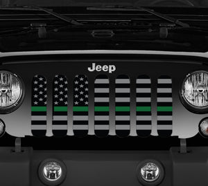 American Tactical Thin Green Line Jeep Grille Insert