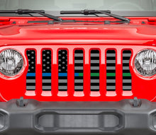 American Tactical Thin Blue and Thin Green Line Jeep Grille Insert