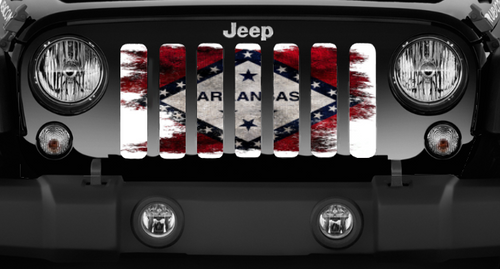 Arkansas Grunge State Flag Grille Insert