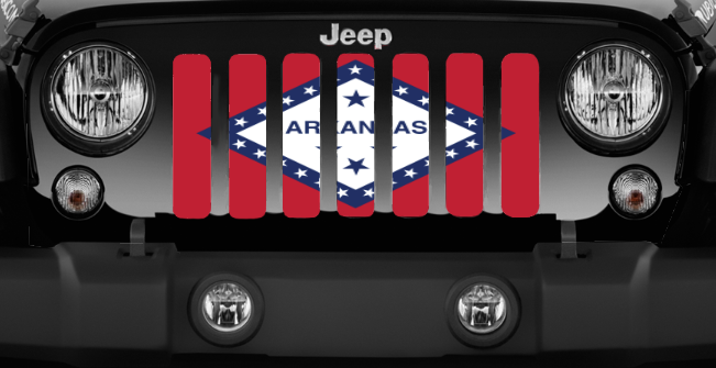 Arkansas State Flag Jeep Grille Insert