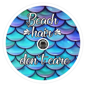 Beach Hair Don't Care White Spare Tire Cover