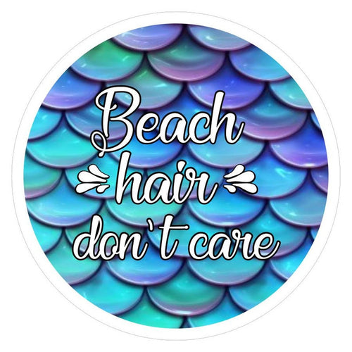 Beach Hair Don't Care White Spare Tire Cover