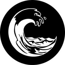 Beach Wave 2 Black Spare Tire Cover