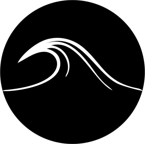 Beach Wave Black Spare Tire Cover