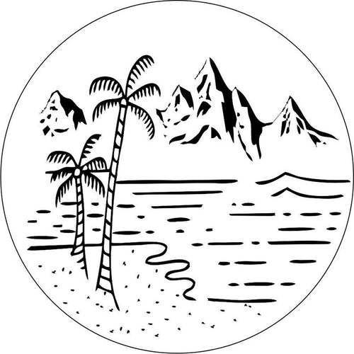 Beach & Mountain White Spare Tire Cover