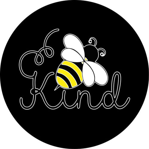 Bee Kind Honey Bee Black Spare Tire Cover