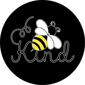 Bee Kind Honey Bee Black Spare Tire Cover