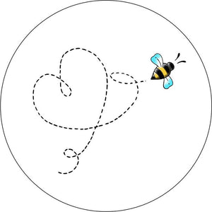 BEE With A Heart White Spare Tire Cover