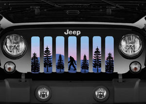 Platinum Bigfoot Purple Mountain Jeep Grille Insert