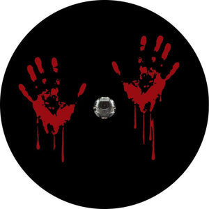 Bloody Hands Black Spare Tire Cover