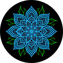 Teal & Purple Mandala Spare Tire Cover