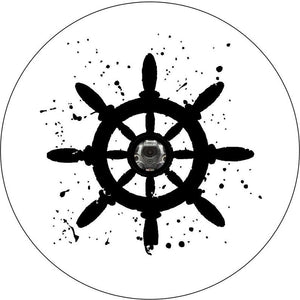 Boat Steering Wheel Helm White Spare Tire Cover
