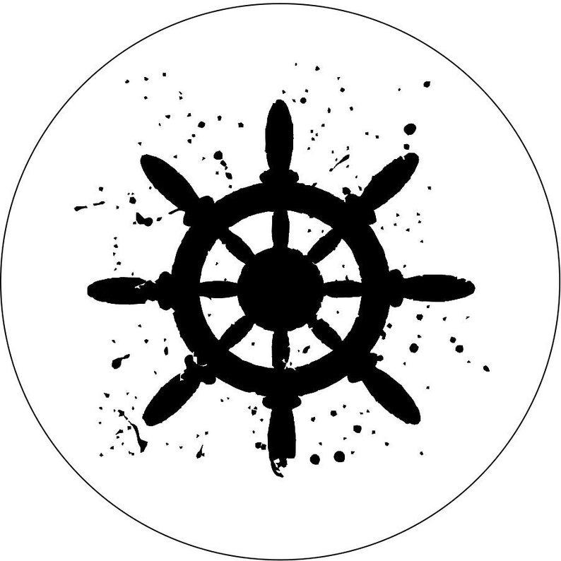 Boat Steering Wheel Helm White Spare Tire Cover