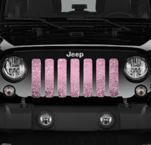 Baby Pink Fleck Print Jeep Grille Insert