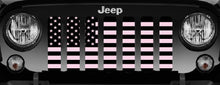 Platinum Black and Baby Pink American Flag Jeep Grille Insert