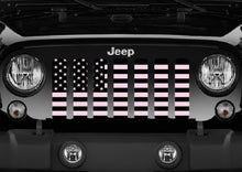 Platinum Black and Baby Pink American Flag Grille Insert