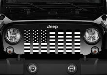 Black and White American Flag Jeep Grille Insert