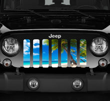 Blue Beach Palm Jeep Grille Insert