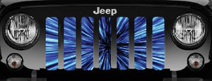 Blue Starburst Jeep Grille Insert