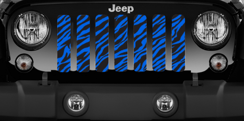 Blue Zebra Print Grille Insert