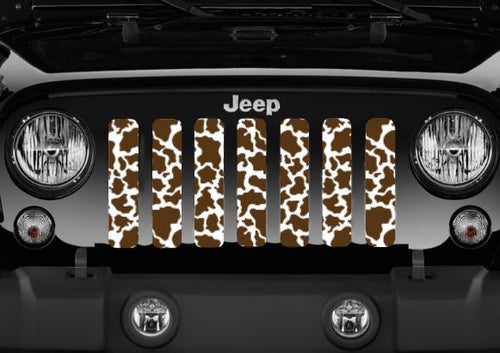 Brown Cow Hide Grille Insert