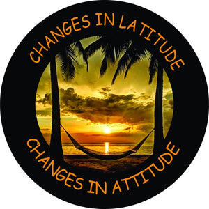 Changes In Latitude Changes In Attitude Orange   Spare Tire Cover