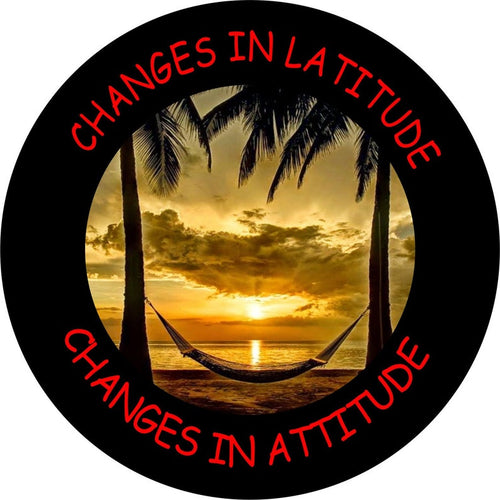 Changes In Latitude Changes In Attitude Red   Spare Tire Cover