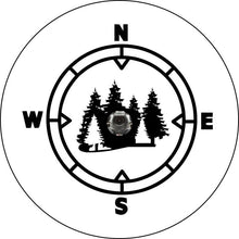 Compass In The Woods White Spare Tire Cover