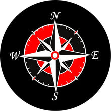 Compass Star Black & Red Spare Tire Cover
