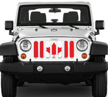 Canada, Eh? Red and White Canadian Jeep Grille Insert