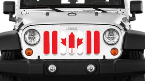 Canada, Eh? Red and White Canadian Jeep Grille Insert