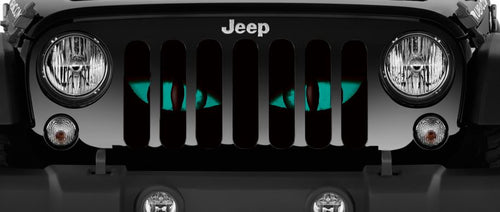 Chaos Teal Eyes Jeep Grille Insert