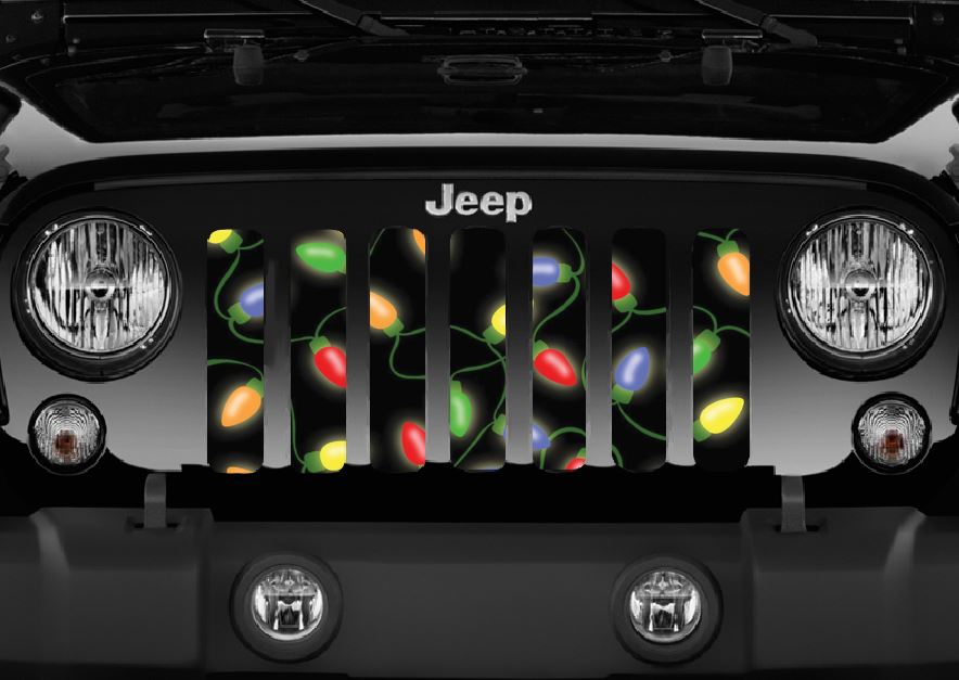 Christmas Lights Jeep Grille Insert