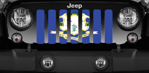 Connecticut State Flag Jeep Grille Insert