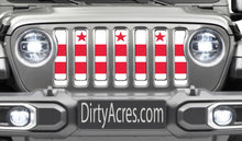 District of Columbia DC Flag Jeep Grille Insert