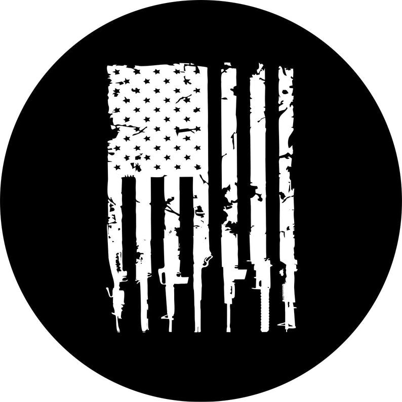 Distressed American Flag Fishing Pole Black & Teal Spare Tire Cover – Dirty  Acres