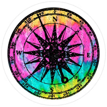 Distressed Rainbow Compass 1 White Spare Tire Cover