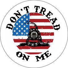 Don't Tread On Me American Flag White Spare Tire Cover