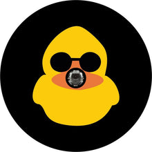 Duck With Sunglasses Black Spare Tire Cover