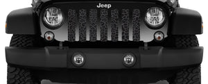 Platinum Dark Gray and Black Leopard Print Jeep Grille Insert