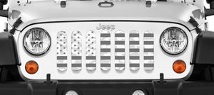 Ghost American Flag Digital Camo Jeep Grille Insert