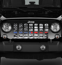 Dirty Grace Tactical Back the Blue and Red  Jeep Grille Insert
