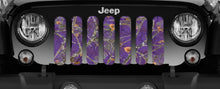 Dirty Girl Plum Purple Woodland Camo Jeep Grille Insert