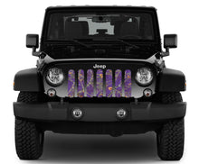 Dirty Girl Plum Purple Woodland Camo Jeep Grille Insert