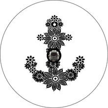 Flower Anchor White Spare Tire Cover