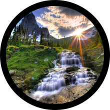 Glacier National Park Waterfall Spare Tire Cover