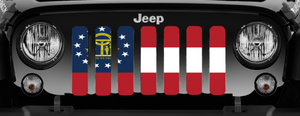 Georgia State Flag Jeep Grille Insert