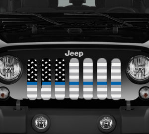 Ghost Tactical Back the Blue American Flag Jeep Grille Insert