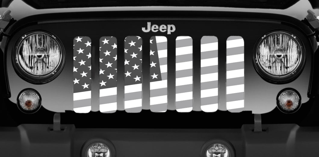 Ghost Tactical Slanted American Flag Jeep Grille Insert